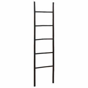 vidaXL Deken Ladder Zwart 40 x 150 cm Bamboe