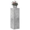 vidaXL Plantenstandaard 33x33x100 cm bewerkt hout betongrijs