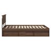 vidaXL Bedframe met hoofdeinde Bruin Eiken 140 x 200 cm Bewerkt hout