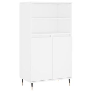vidaXL Hoge kast 60x36x110 cm bewerkt hout wit