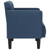 vidaXL Fauteuil met armleuningen Blauw 53 cm Stof