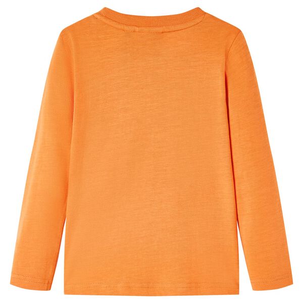 Kindershirt met lange mouwen 116 donkeroranje