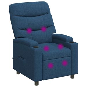 vidaXL Massage-relaxstoel Blauw 75 x 93 x 102 cm Stof