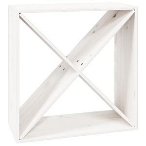 vidaXL Wijnkast 62x25x62 cm massief grenenhout wit