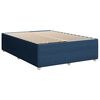 vidaXL Boxspring met matras stof blauw 160x200 cm