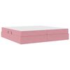 vidaXL Opbergbed met matras met matras Roze 200 x 200 cm Fluweel