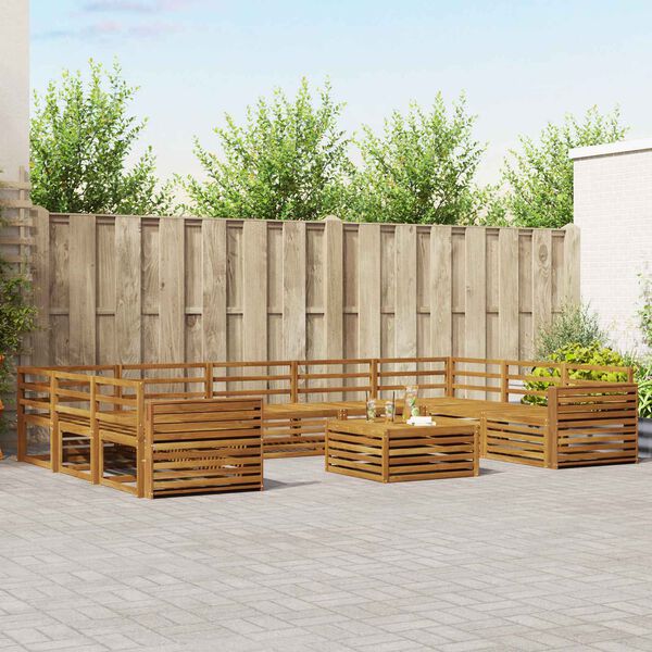 vidaXL Sofa-Sets 10 pcs Naturel Massief Acaciahout