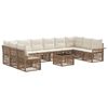 vidaXL Tuinbankenset 11 st Beige poly rattan