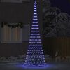vidaXL LED Kerstboom met 455 LED met standaard Blauw 184.5 cm Metaal