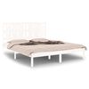 vidaXL Bedframe massief hout wit 150x200 cm