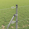 vidaXL Hecke met palen Zilver 0.4 x 25 m Staal