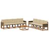 vidaXL Buiten bankenset met kussen 9 pcs Natuurlijk en Beige