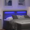 vidaXL LED Hoofdbord Grijs 160 cm Nep Leer