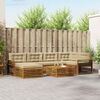 vidaXL Buiten bankenset met kussen 7 pcs Natuurlijk en Beige