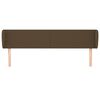 vidaXL Hoofdbord met randen 203x23x78/88 cm stof donkerbruin
