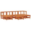 vidaXL Tuin loungeset 7 pcs Wasbruin Massief grenenhout