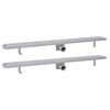 vidaXL Doucheafvoer 2 st rechthoekig bubbel 1030x140mm roestvrij staal
