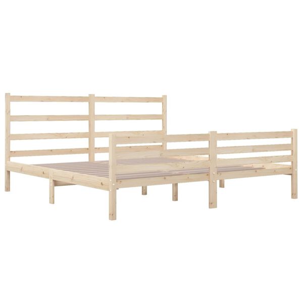 vidaXL Bedframe massief grenenhout 140x190 cm