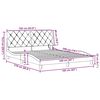 vidaXL Bedframe met LED zonder matras 160x200 cm stof lichtgrijs