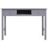 vidaXL Bureau 108x45x76 cm massief paulowniahout grijs