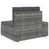 vidaXL 8-delige Loungeset poly rattan grijs