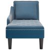 vidaXL Chaise longue met kussen en rechterarmleuning fluweel blauw
