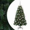 vidaXL Kunstkerstboom met kerstballen 120 cm 150 LED's Warmwit