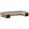 vidaXL Sofa-Sets 10 st Naturel en lichtgrijs Massief Acaciahout
