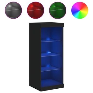 vidaXL Dressoir met LED-verlichting 41x37x100 cm zwart