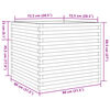 vidaXL Plantenbak 80x80x68,5 cm massief grenenhout wit