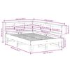 vidaXL Bed met boekenkast zonder matras grenenhout wasbruin 120x200 cm