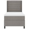 vidaXL Boxspring bed met matras met hoofdeinde Taupe 100 x 200 cm Stof