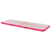 vidaXL Gymnastiekmat met pomp opblaasbaar 400x100x10 cm PVC roze
