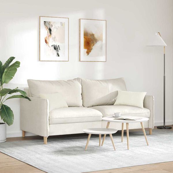 vidaXL Sofa Kussens 2 pcs Crème 50 x 30 cm Katoen Stof