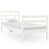 vidaXL Bedframe massief hout wit 75x190 cm