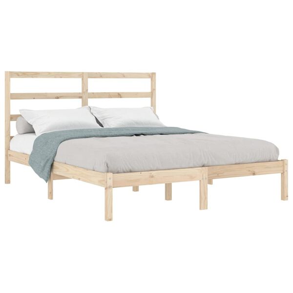 vidaXL Bedframe massief hout 120x190 cm
