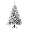 vidaXL Artificial Pre-lit Kerstboom met Ballenset Groen 150 cm