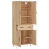 vidaXL Hoge kast 69,5x34x180 cm bewerkt hout sonoma eikenkleurig