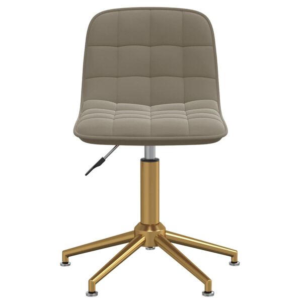 vidaXL Eetkamerstoelen draaibaar 2 st fluweel lichtgrijs