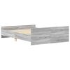 vidaXL Bedframe met hoofd- en voeteneinde grijs sonoma 150x200 cm