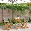 vidaXL 3-delige Bistroset poly rattan en massief hout grijs