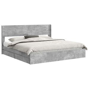 vidaXL Bedframe met opbergruimte en hoofdbord 2 st Bewerkt hout
