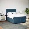 vidaXL Boxspring met matras fluweel blauw 140x200 cm