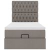 vidaXL Ottoman bed met matras en LED's 80x200cm stof taupe