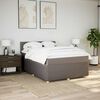 vidaXL Boxspring met matras stof taupe 140x200 cm