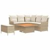 vidaXL Meubelsets 5 st Beige en Cr&egrave;me PE Rattan