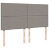 vidaXL Ottoman bed met matras en LED's 160x200cm stof taupe