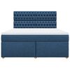 vidaXL Boxspring met matras stof blauw 180x200 cm