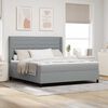 vidaXL Boxspring bed met matras Lichtgrijs 180 x 200 cm Stof