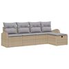 vidaXL Tuin Sofa Set 5 st Beige poly rattan